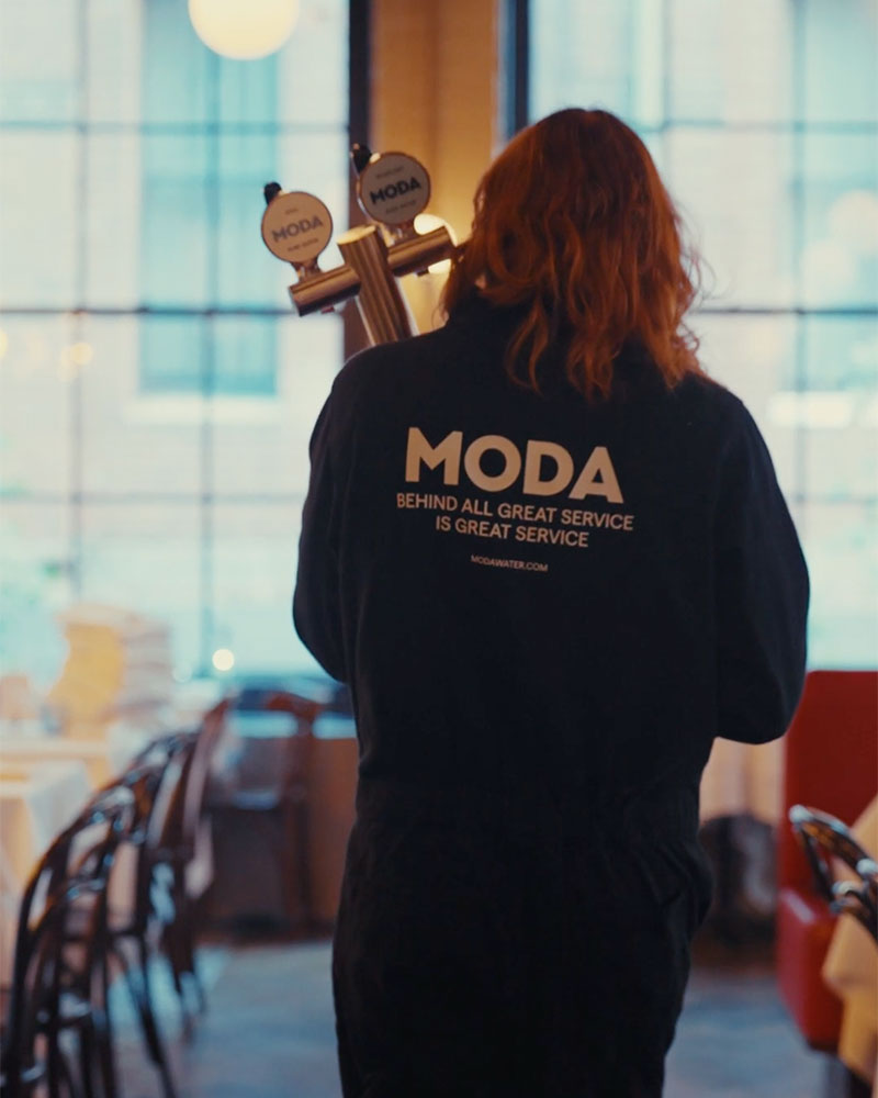 A MODA technician on site during a venue consultation